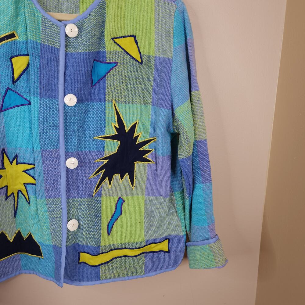 Vintage Allure Patchwork Abstract Embroidered But… - image 4